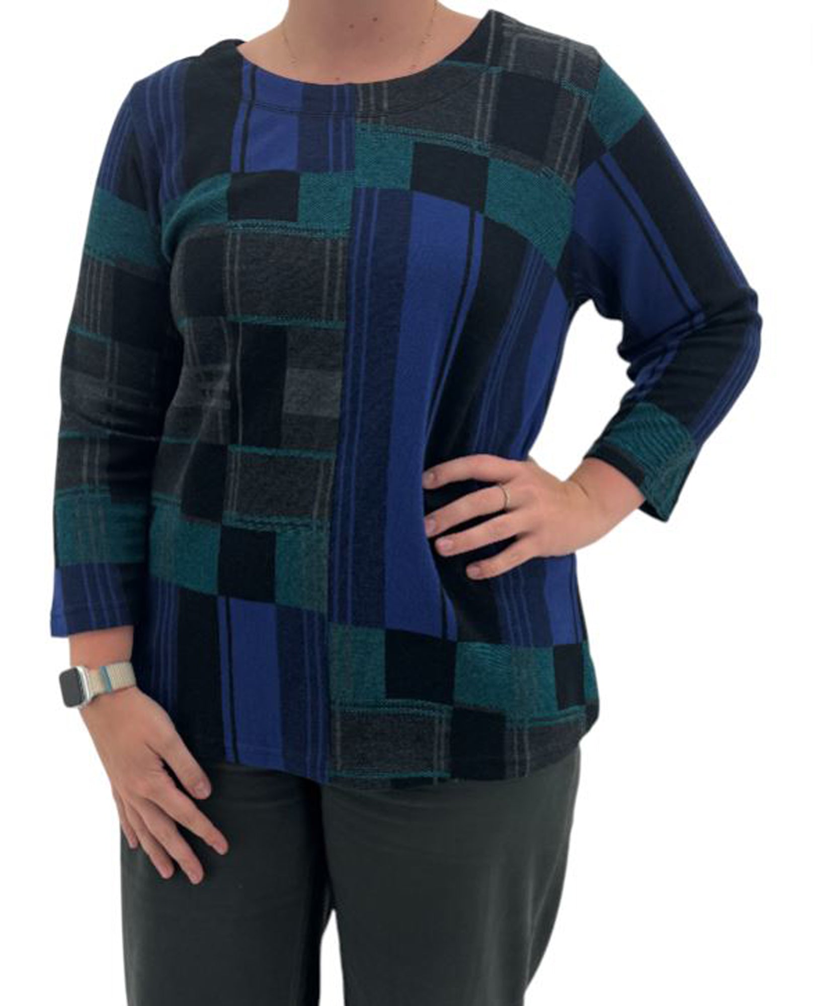 PARSLEY & SAGE 25W245C STEFFI HAUT À CARREAUX